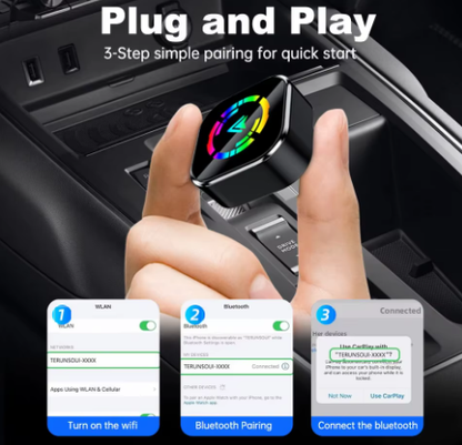 AUTOVEXI DriveLink Pro – Wireless CarPlay & Android Auto Adapter